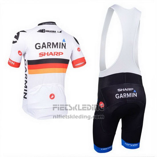 2013 Fietskleding Garmin Sharp Kampioen Duitsland Korte Mouwen en Koersbroek
